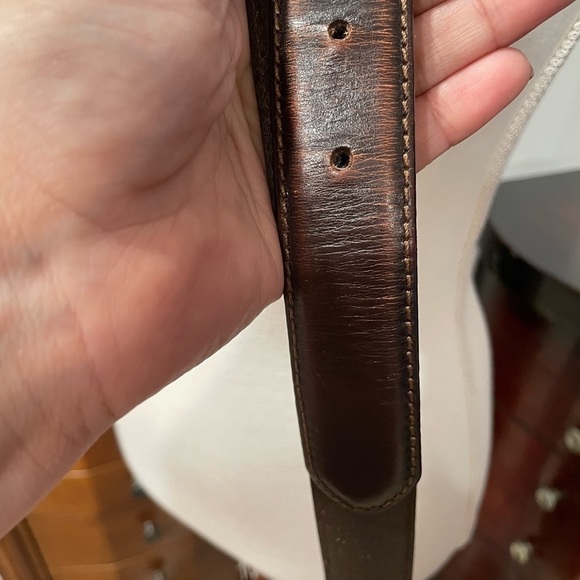 VINTAGE BROWN LEATHER BELT - Picture 8 of 9